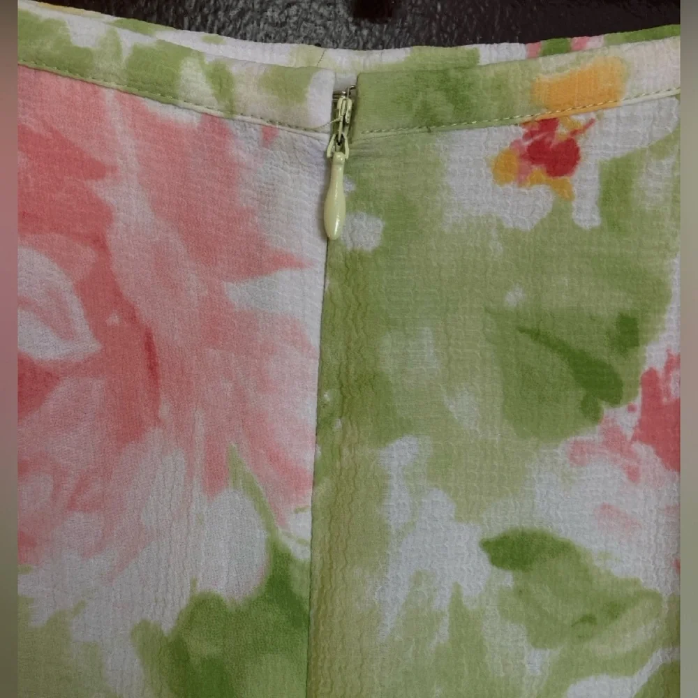 EMMA JAMES Floral Cottagecore Boho Women’s Skirt Gauzy Hi/Low Light Airy Lined - Picture 12 of 13